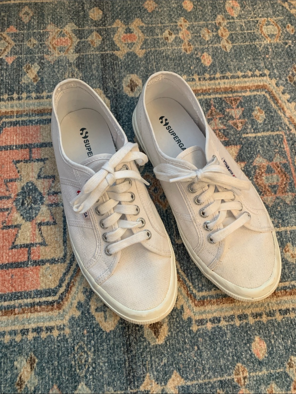 Superga Women’s Low-Top White Canvas Sneakers